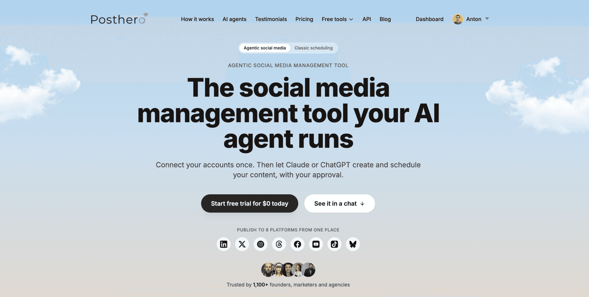 Cover Image for PostHero Goes Agentic: Your AI Can Now Run Your Socials 🤖