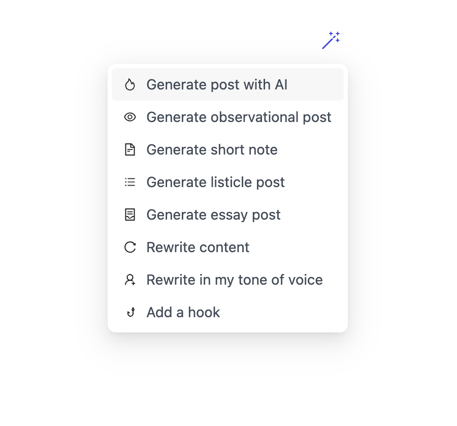 AI that writes posts for you