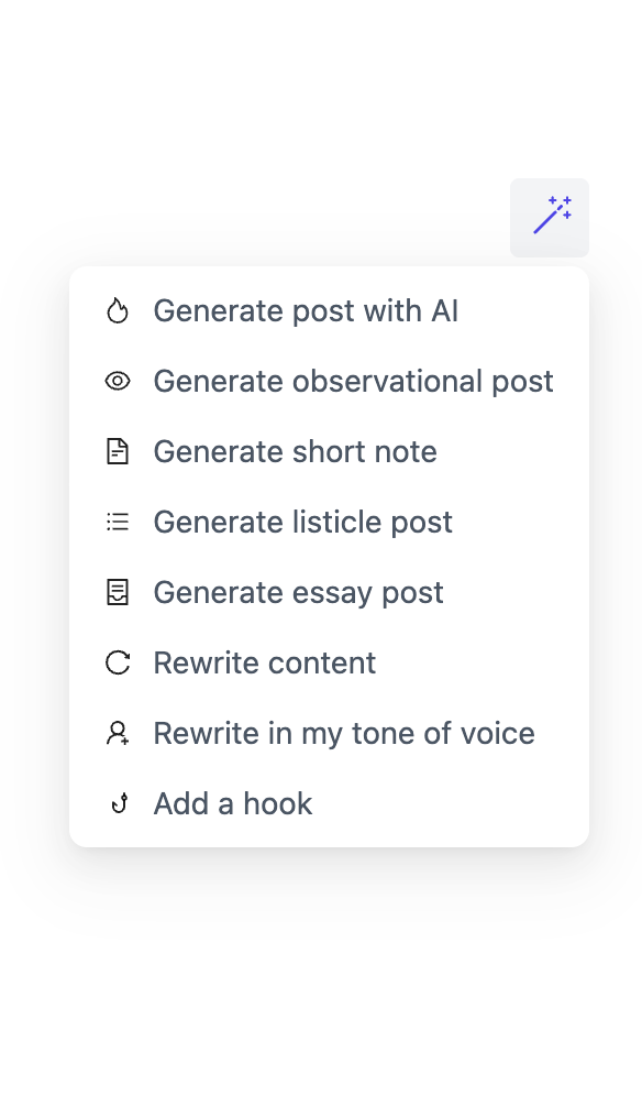 AI that writes posts for you