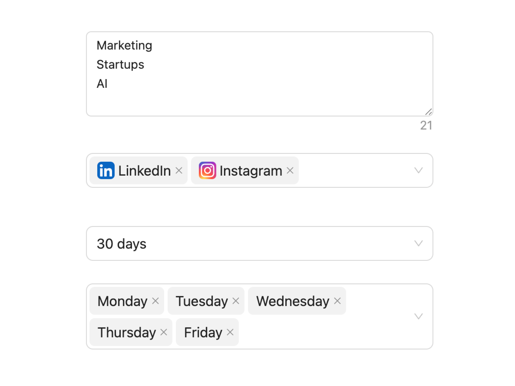 Create monthly content in 5 minutes